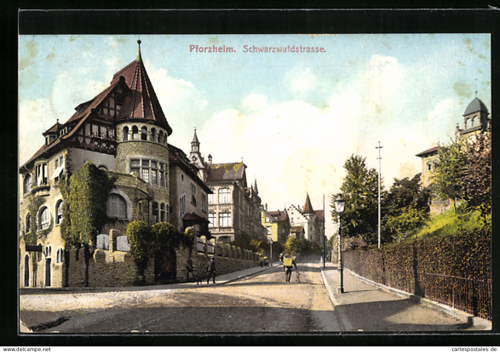 AK Pforzheim, Blick Auf Die Schwarzwaldstrasse  - Pforzheim