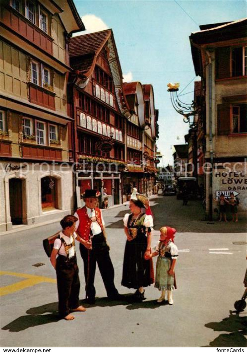 13266521 Appenzell IR Hauptgasse Familie In Tracht Appenzell IR - Sonstige & Ohne Zuordnung