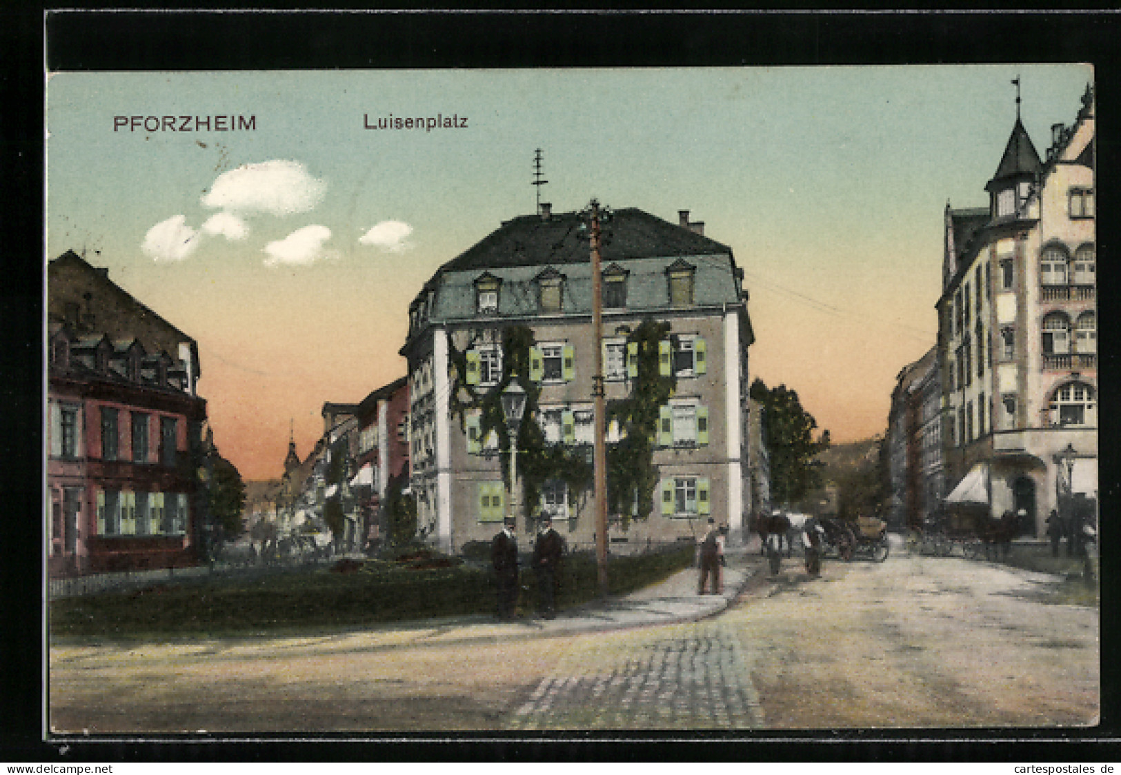 AK Pforzheim, Partie Am Luisenplatz  - Pforzheim