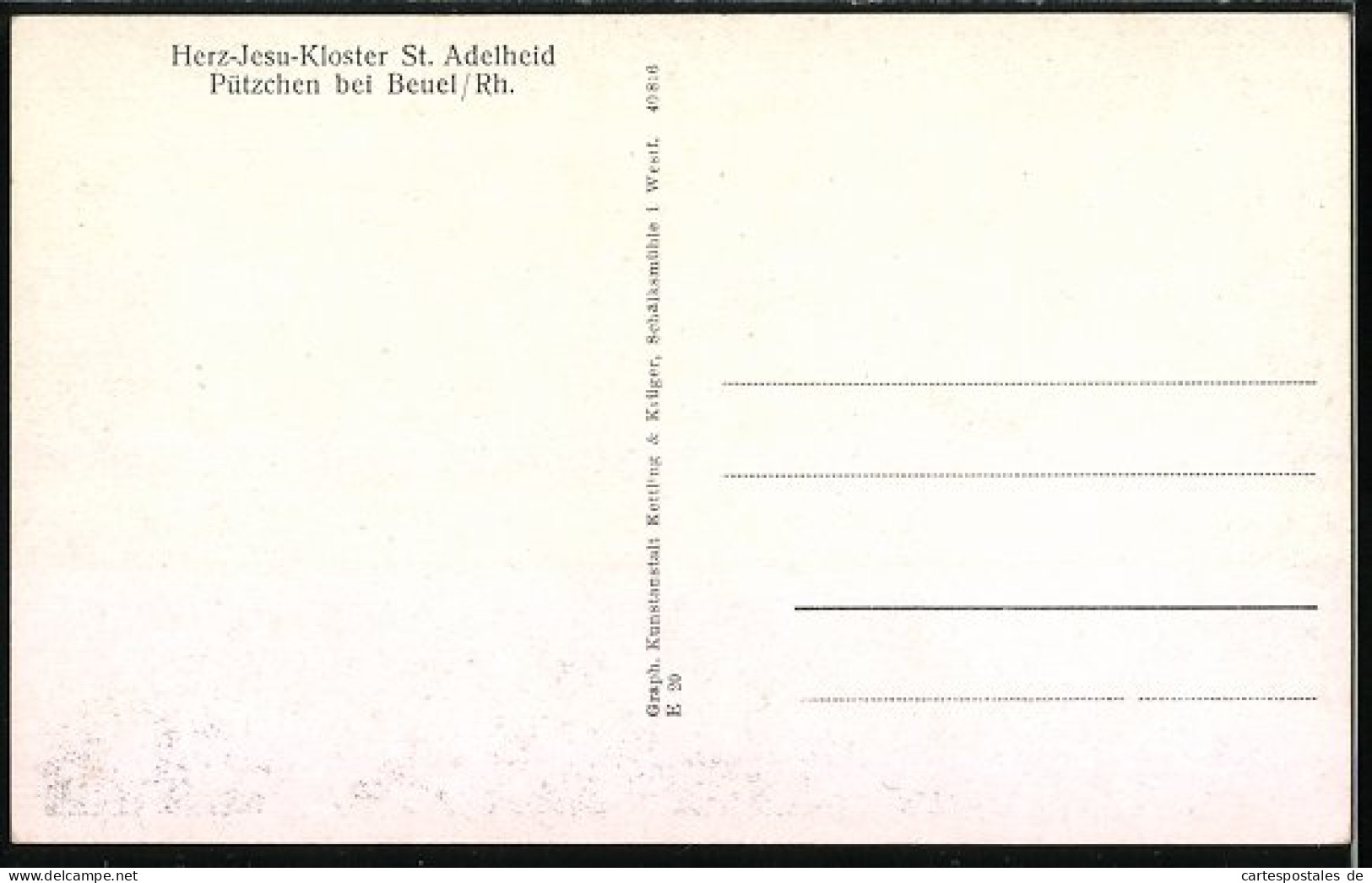 AK Pützchen Bei Beuel, Herz-Jesu-Kloster St. Adelheid  - Autres & Non Classés