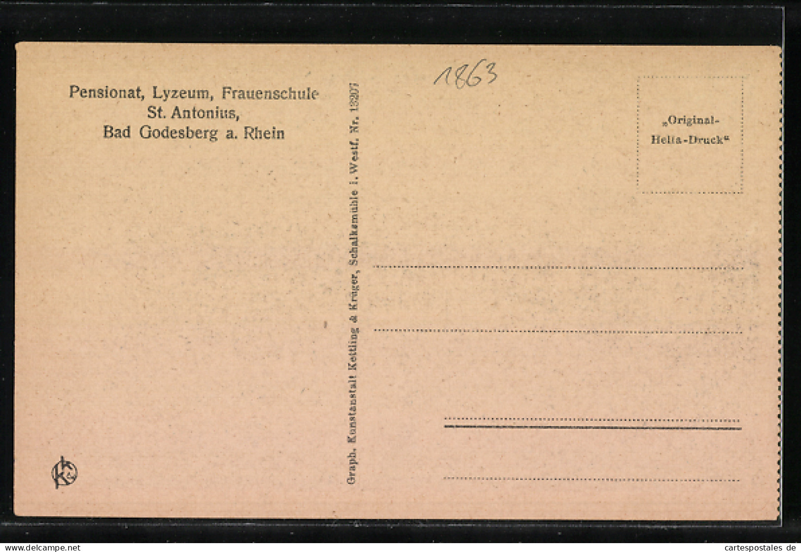 AK Bad Godesberg Am Rhein, Pensionat Lyzeum Frauenschule St. Antonius, Empfangszimmer  - Other & Unclassified