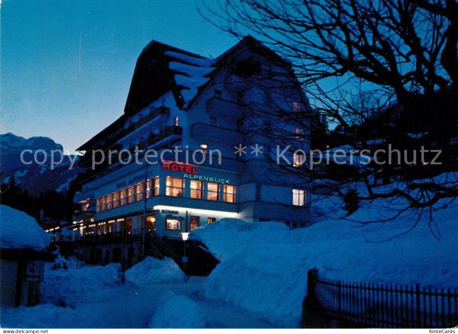 13264703 Braunwald GL Hotel Alpenblick Neujahrswuensche Winter Braunwald GL - Otros & Sin Clasificación