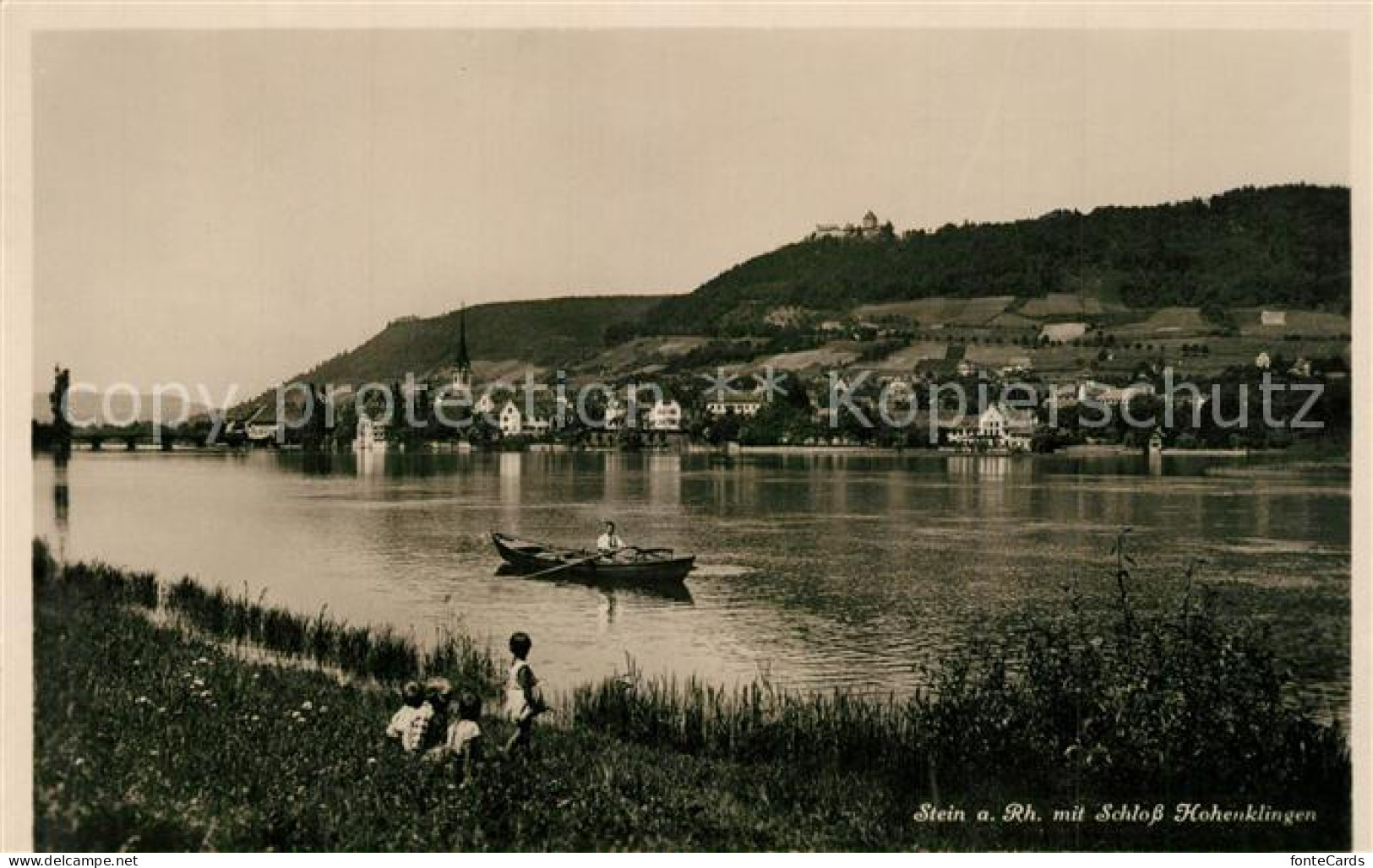 13263363 Stein Rhein Uferpartie Am Rhein Mit Blick Zum Schloss Hohenklingen Stei - Altri & Non Classificati