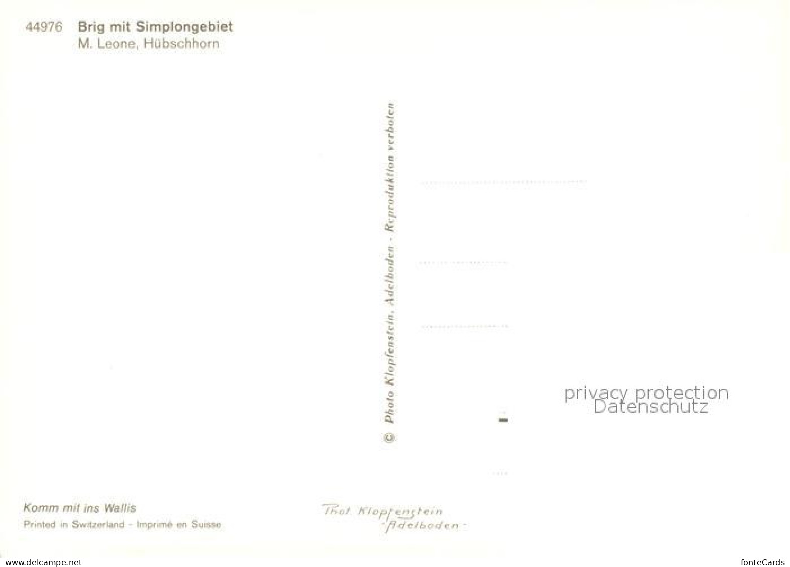 13252338 Brig VS Mt Leone Huebschhorn Brig VS - Andere & Zonder Classificatie