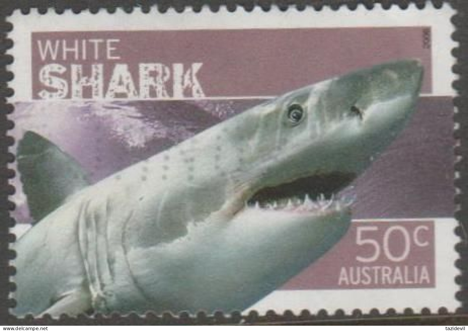 AUSTRALIA - USED 2006 50c Dangerous Australians - Great White Shark - Usati