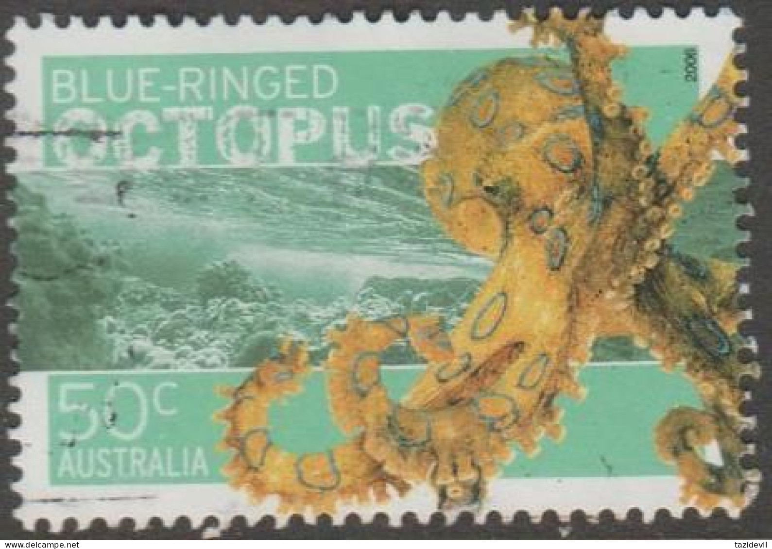 AUSTRALIA - USED 2006 50c Dangerous Australians - Blue Ringed Octopus - Oblitérés