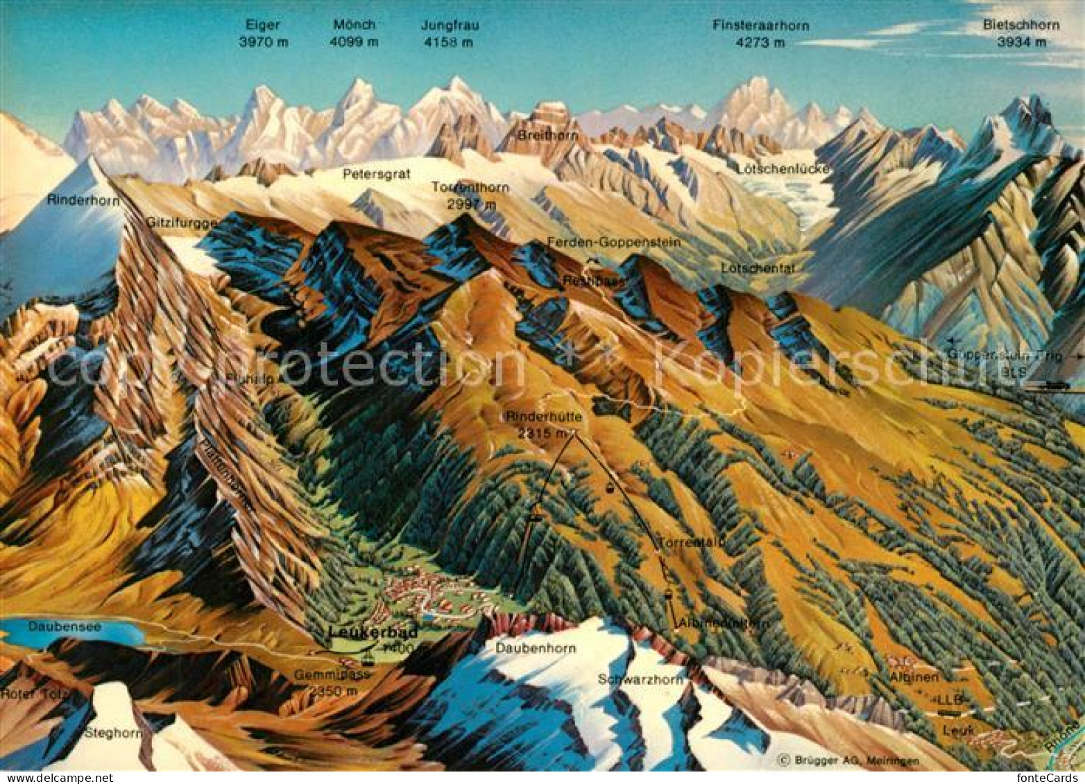 13248140 Leukerbad Alpenpanorama Aus Der Vogelperspektive Leukerbad - Autres & Non Classés