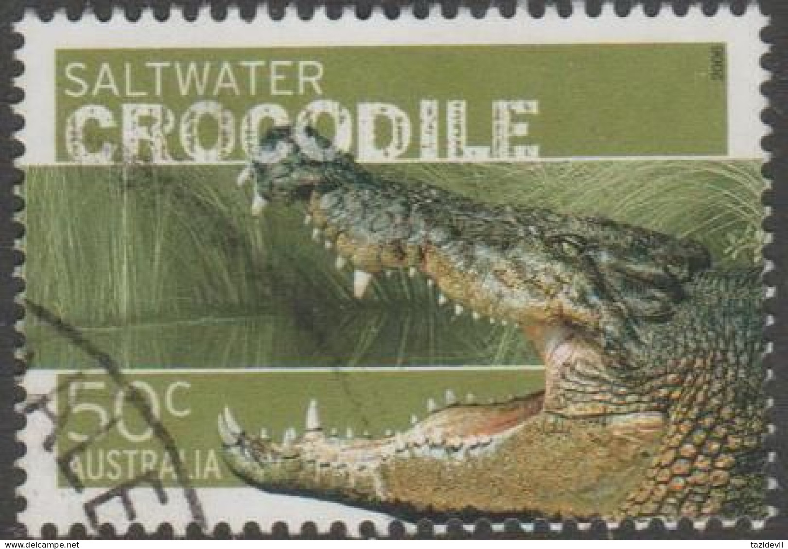 AUSTRALIA - USED 2006 50c Dangerous Australians - Salt Water Crocodile - Oblitérés