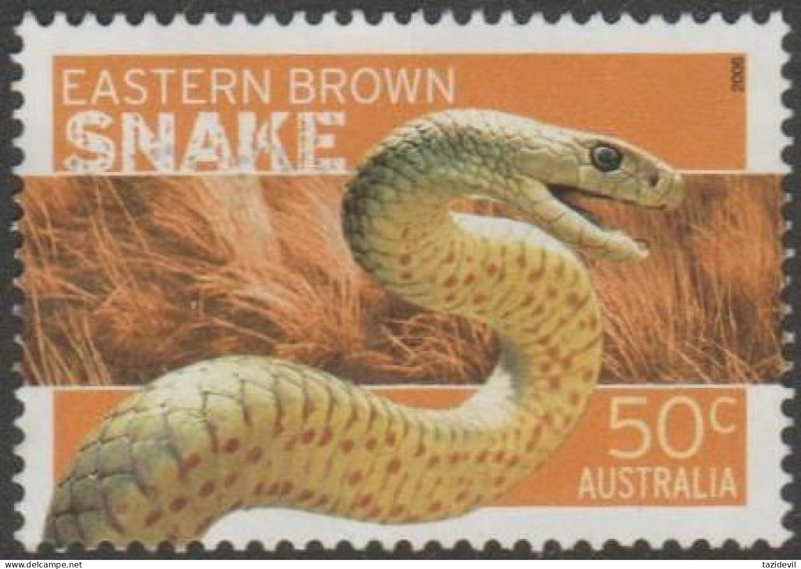 AUSTRALIA - USED 2006 50c Dangerous Australians - Brown Snake - Oblitérés