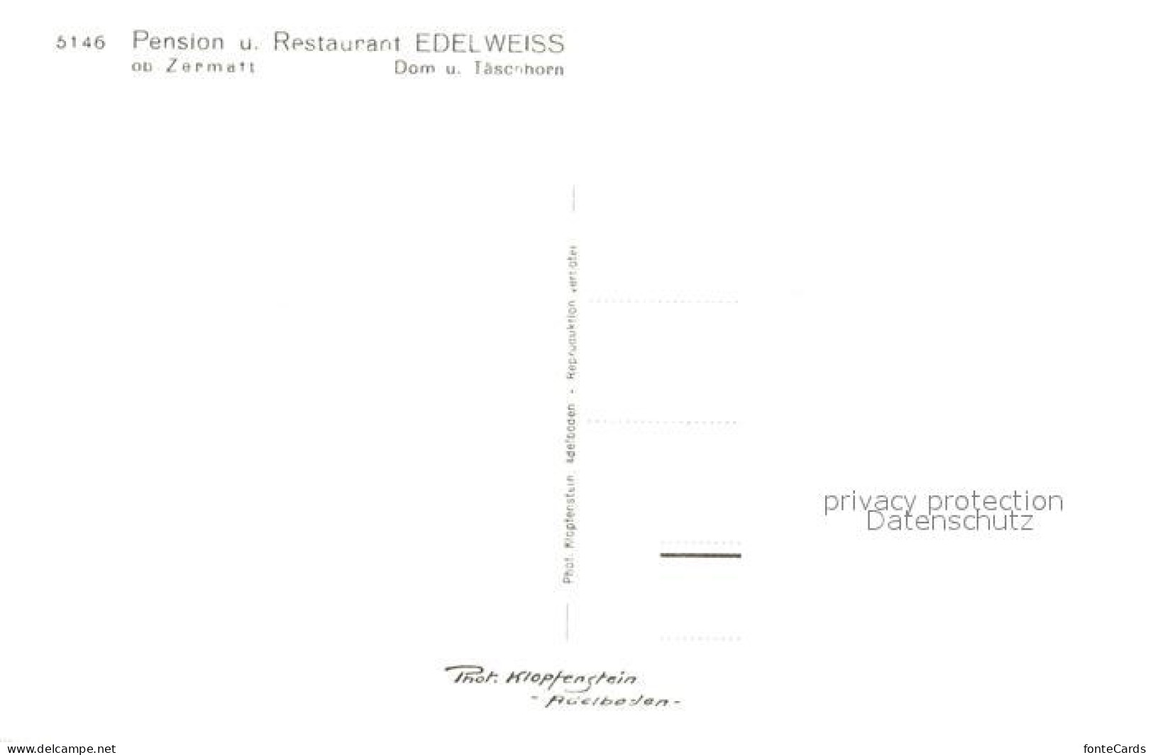 13247120 Zermatt VS Pension Restaurant Edelweiss Dom Und Taeschhorn Zermatt VS - Autres & Non Classés