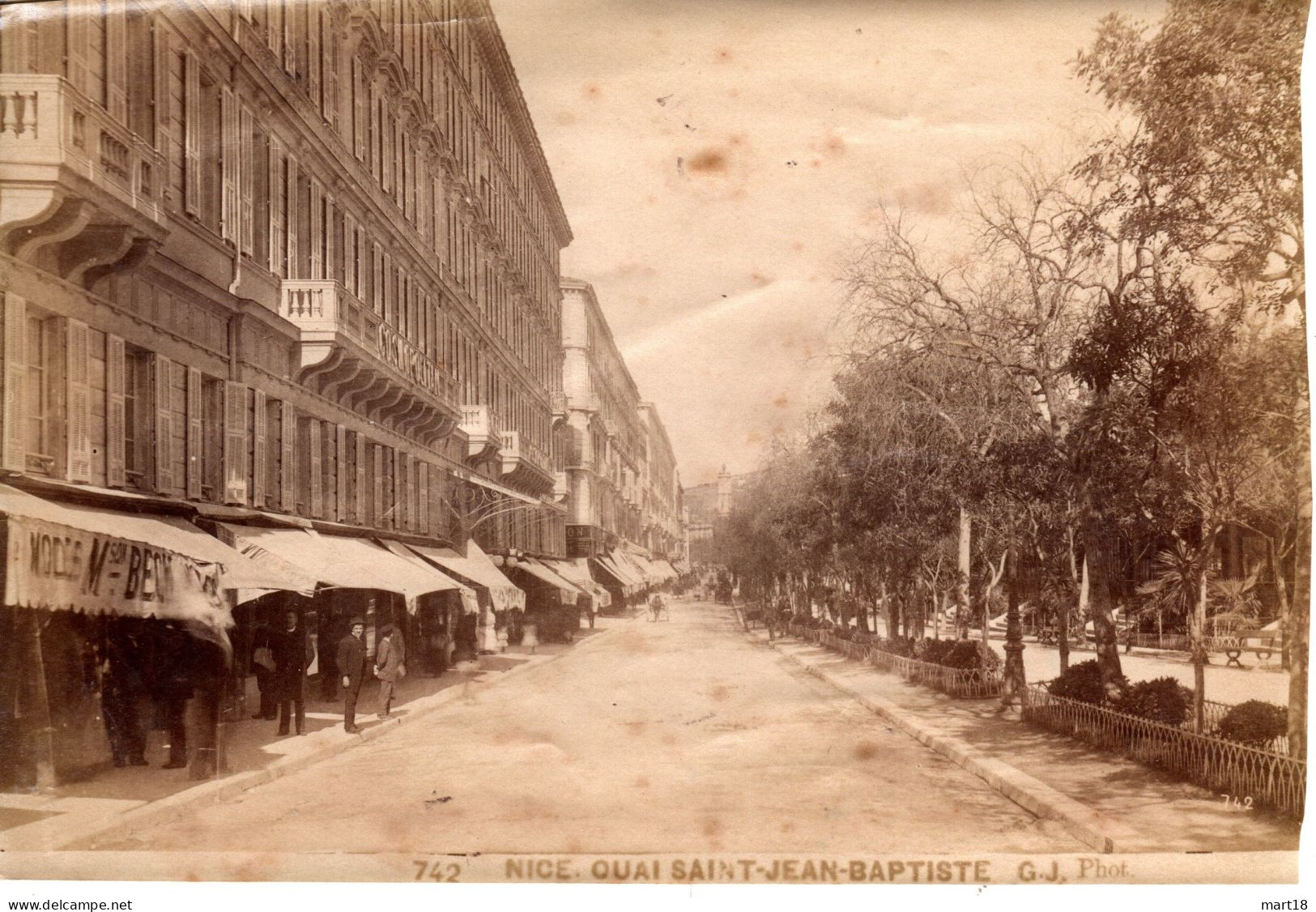 Photo - Quai Saint-Jean Baptiste à Nice (06) - Années 1900 - Pas Carte Postale - - Otros & Sin Clasificación