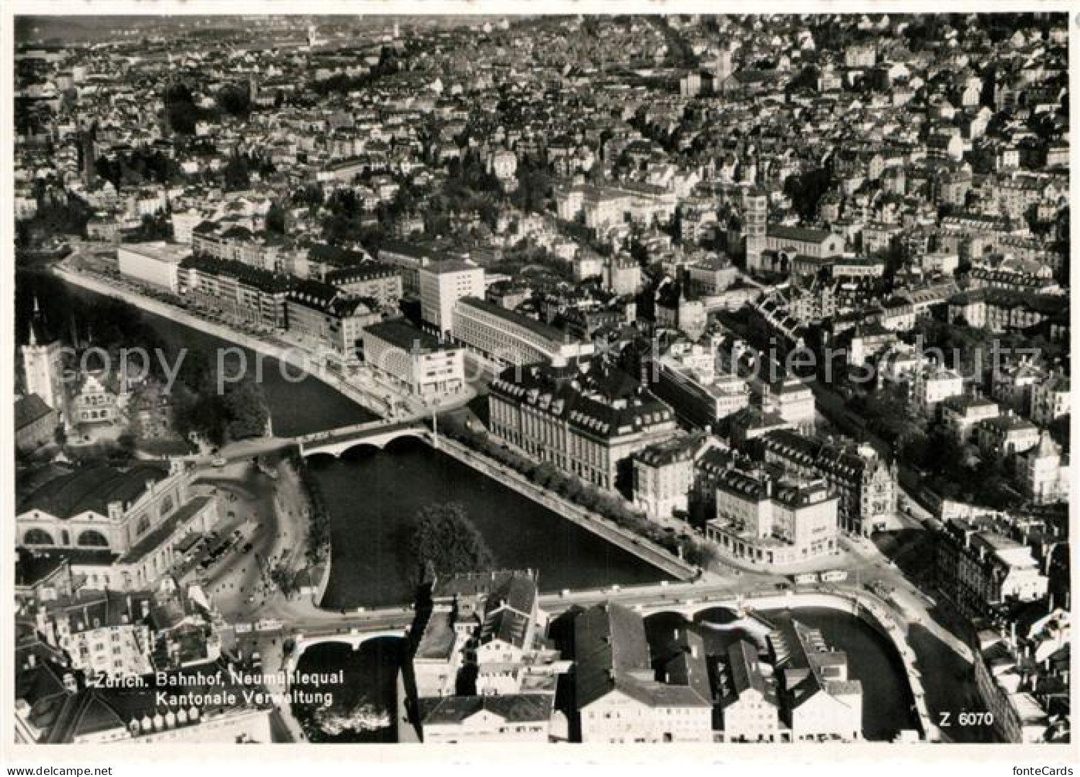 13245588 Zuerich ZH Bahnhof Neumuehlequai Kantonale Verwaltung Luftaufnahme Zuer - Otros & Sin Clasificación