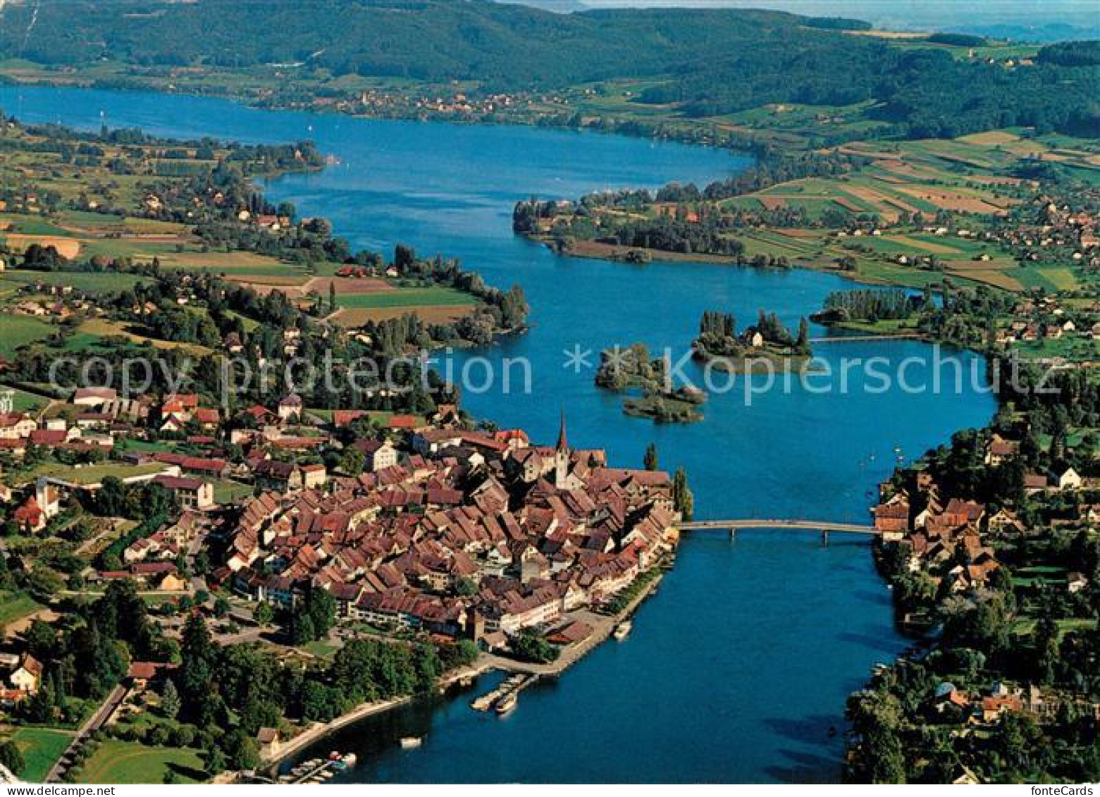 13242841 Stein Rhein Fliegeraufnahme Mit Untersee  Stein Rhein - Other & Unclassified