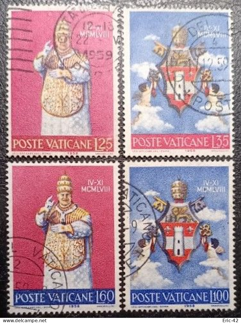 VATICAN. Y&T N°268 à 271. Pope Johannes XXIII 1959. (issu D'une Collection). USED. - Used Stamps