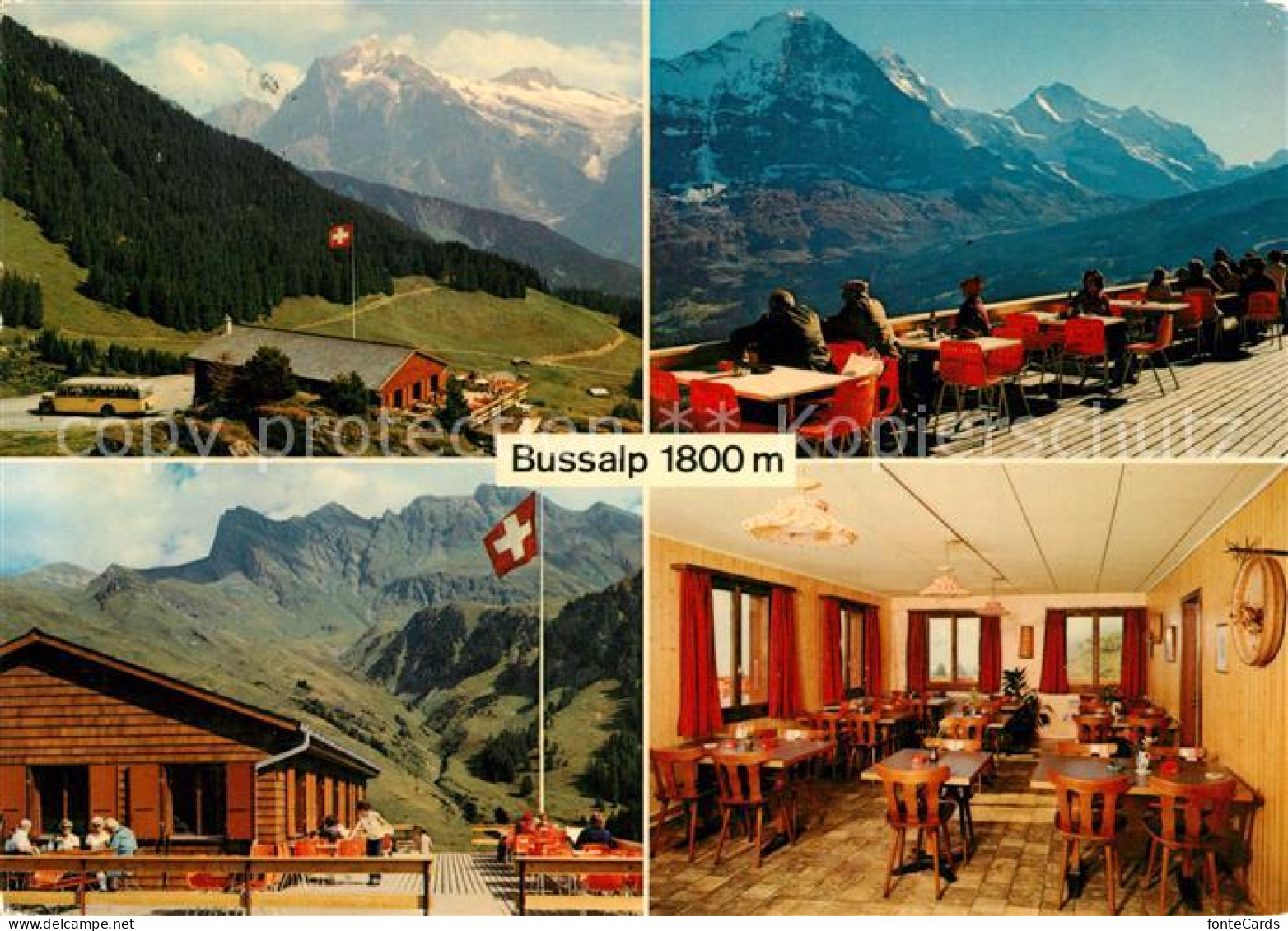 13241150 Grindelwald Bergrestaurant Bussalp Sonnenterrasse Panorama Berner Alpen - Autres & Non Classés