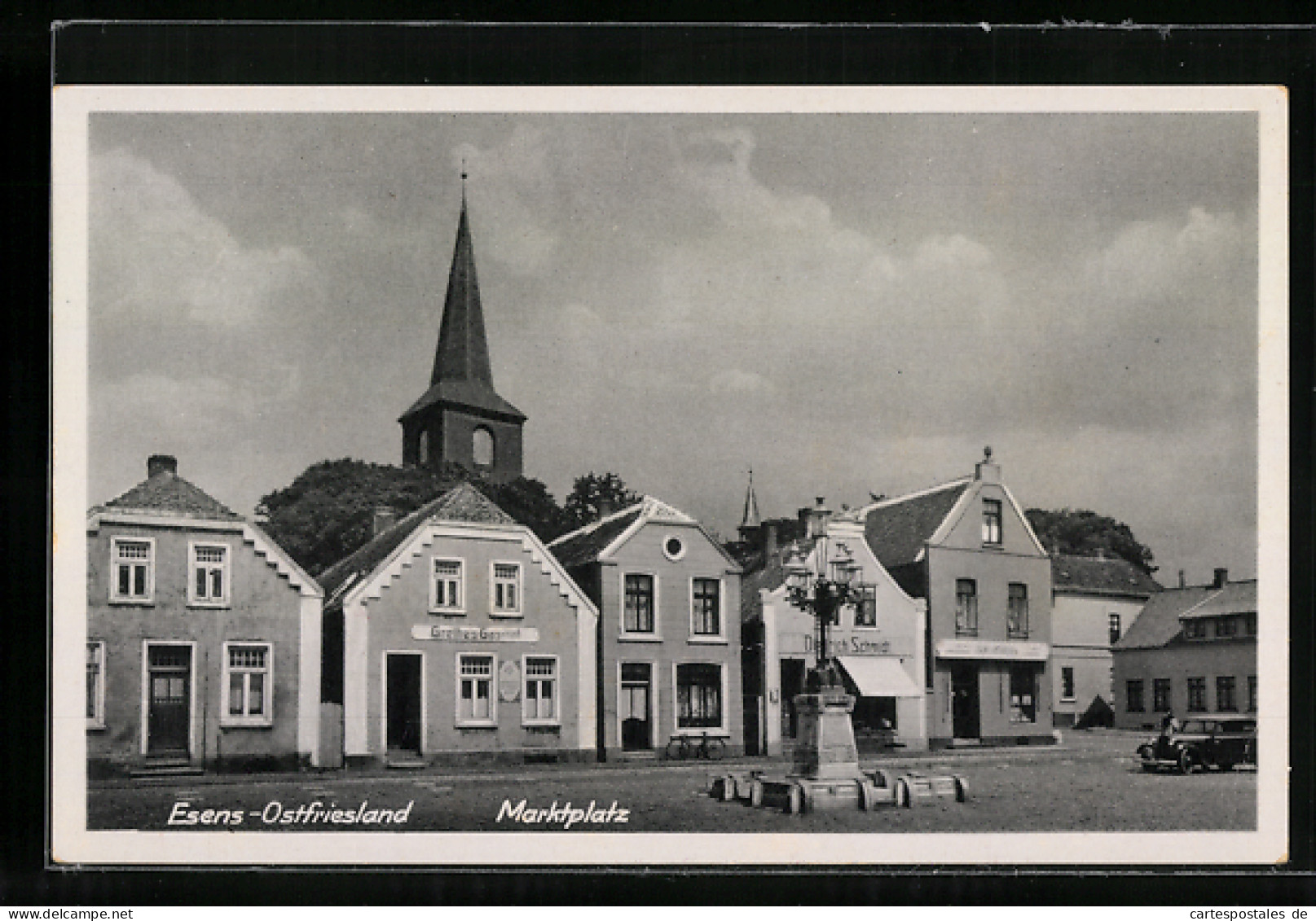 AK Esens-Ostfriesland, Blick über Den Marktplatz, Grethes Gasthof  - Esens