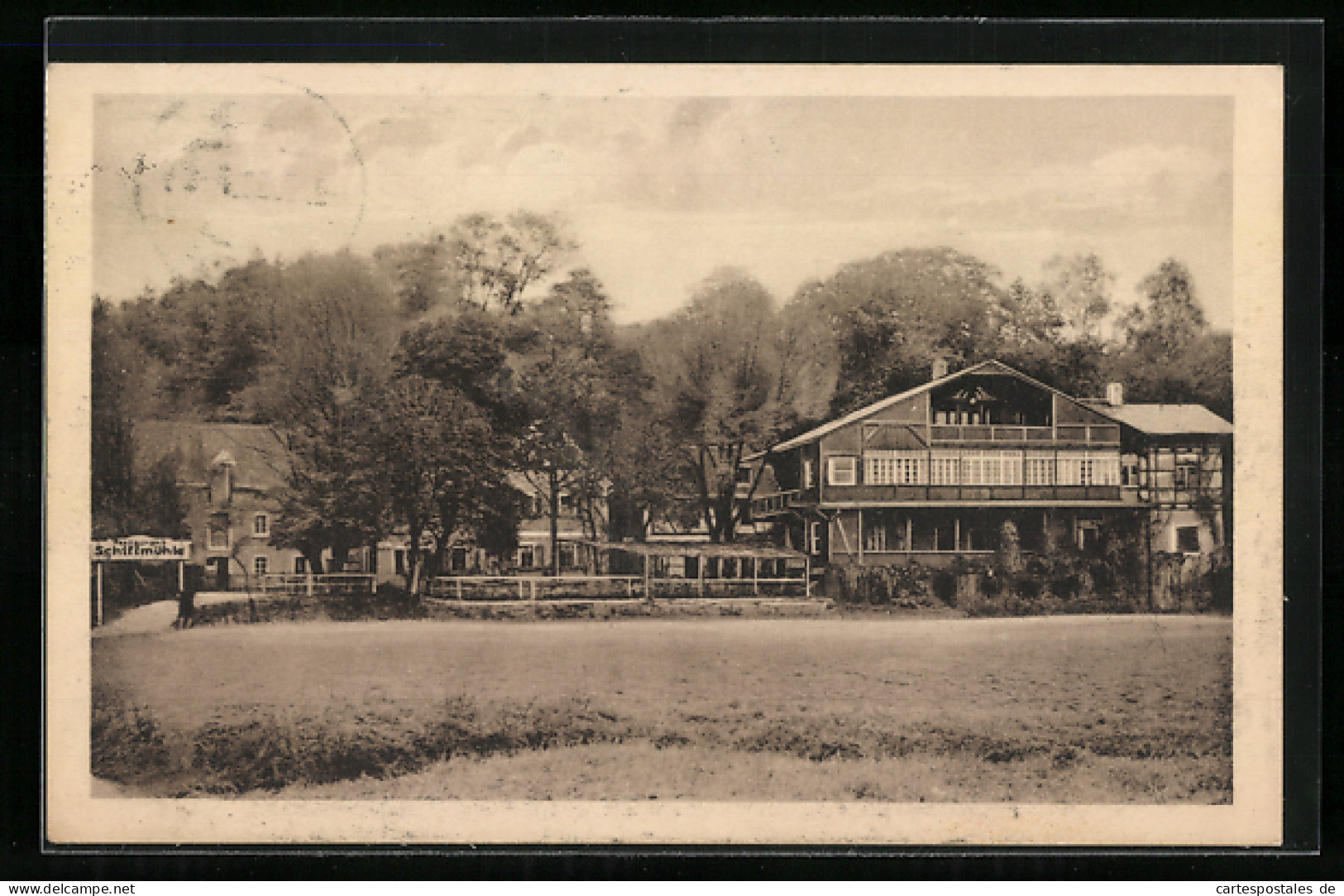 AK Grimma, Gastwirtschaft Schiffmühle Inh. Franz Bamberg  - Grimma