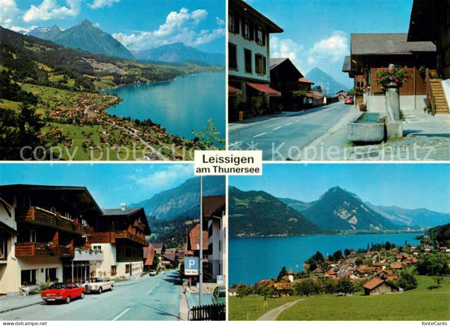 13240103 Leissigen Hauptstrasse Panorama Thunersee Alpen Leissigen - Autres & Non Classés