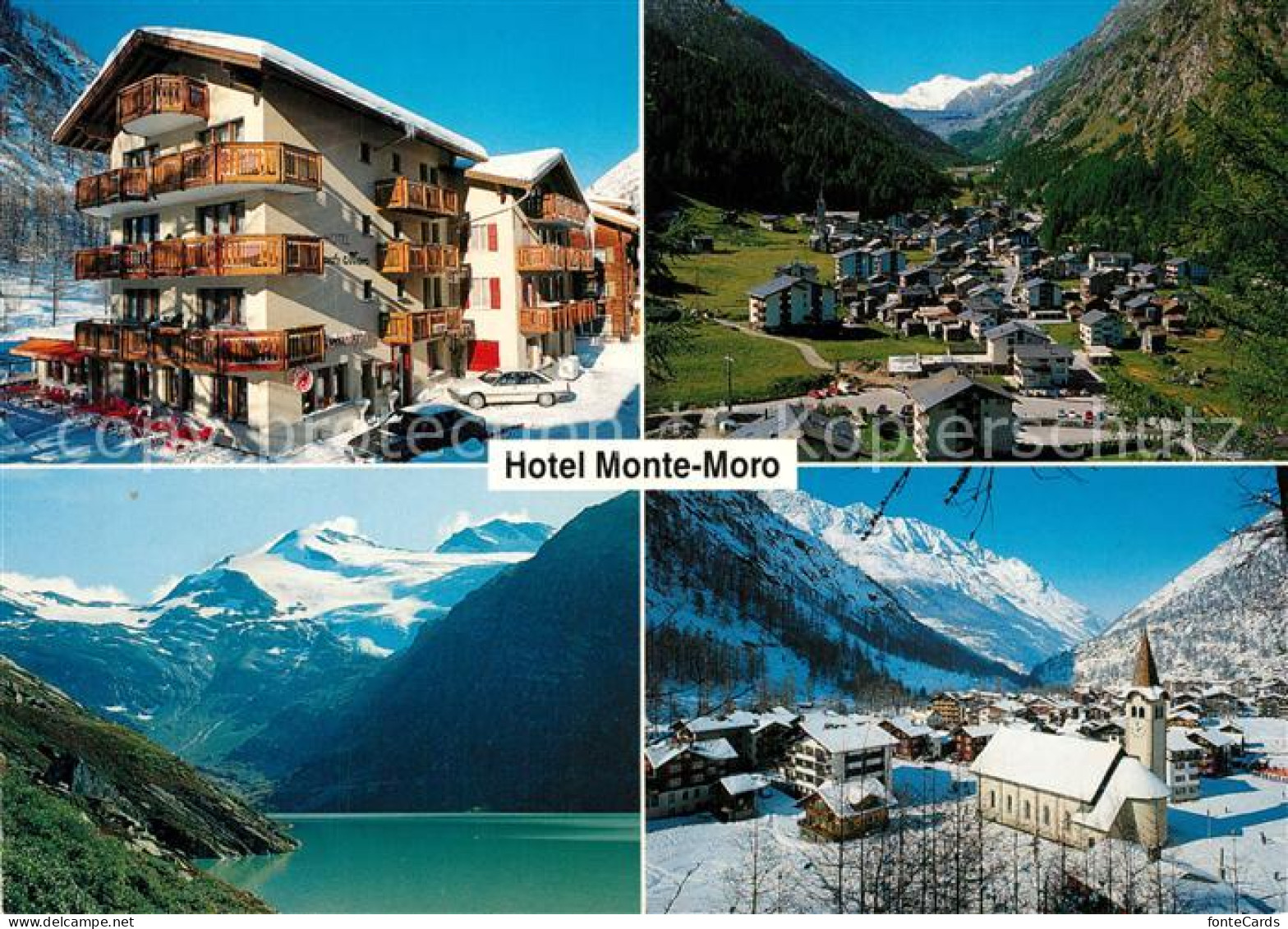 13239622 Saas Almagell Hotel Monte Moro Panorama Mattmarksee Walliser Alpen Saas - Andere & Zonder Classificatie