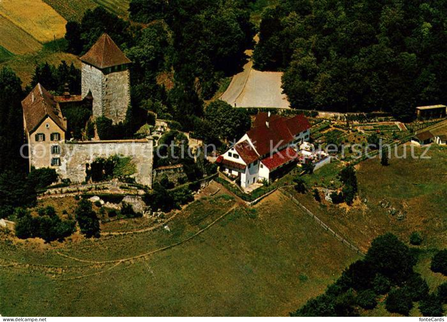 13238303 Schaffhausen SH Schloss Herblingen Fliegeraufnahme Schaffhausen SH - Andere & Zonder Classificatie