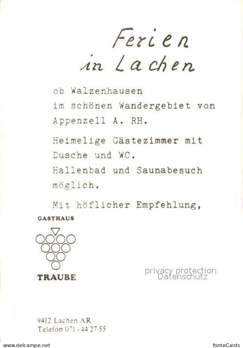 13235823 Lachen AR Gasthaus Traube Fliegeraufnahme Lachen AR - Autres & Non Classés