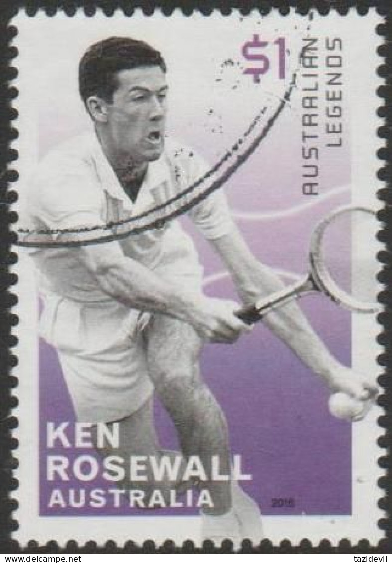 AUSTRALIA - USED 2016 $1.00 Legends Of Tennis - Ken Rosewall - Oblitérés