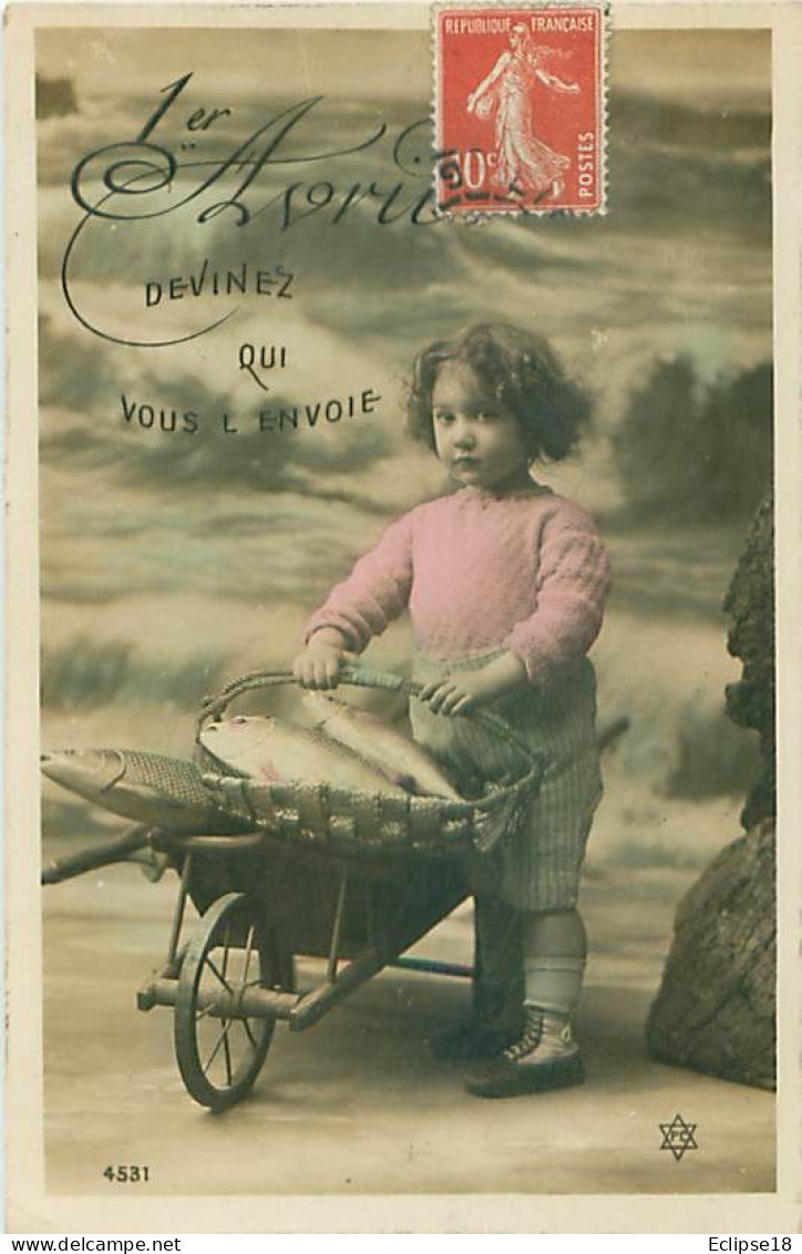 1er Avril - Enfant Brouette   Q 2552 - 1 April (aprilvis)