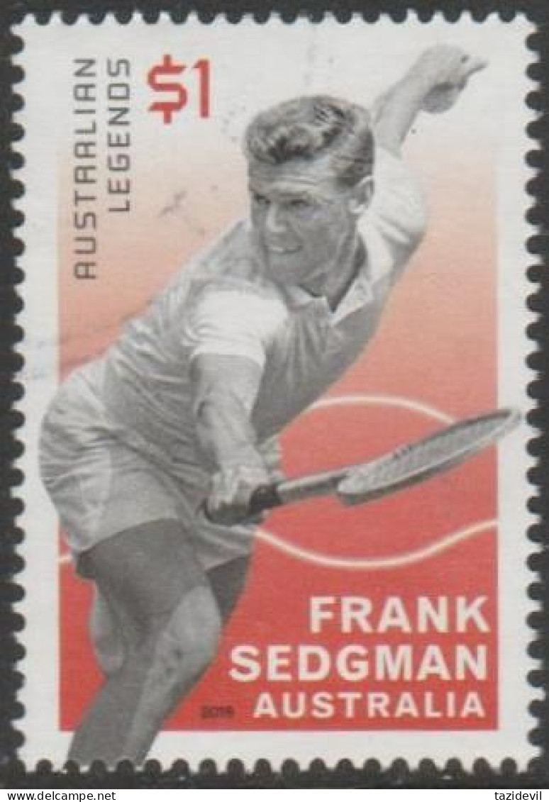 AUSTRALIA - USED 2016 $1.00 Legends Of Tennis - Frank Sedgman - Gebruikt