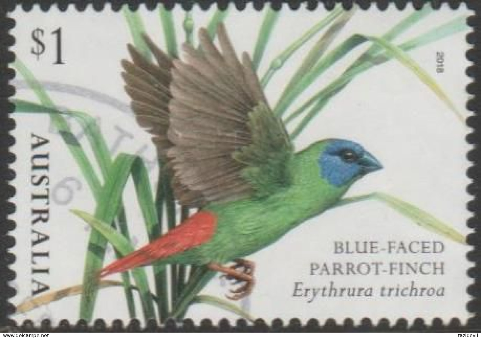 AUSTRALIA - USED 2018 $1.00 Australian Finches Part I - Blue Faced Parrot Finch - Bird - Usati