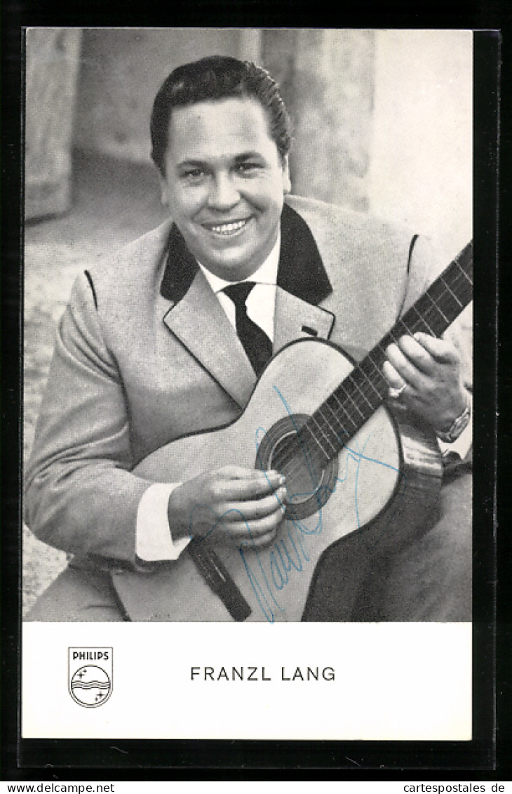 AK Musiker Franz Lang Mit Gitarre  - Muziek En Musicus