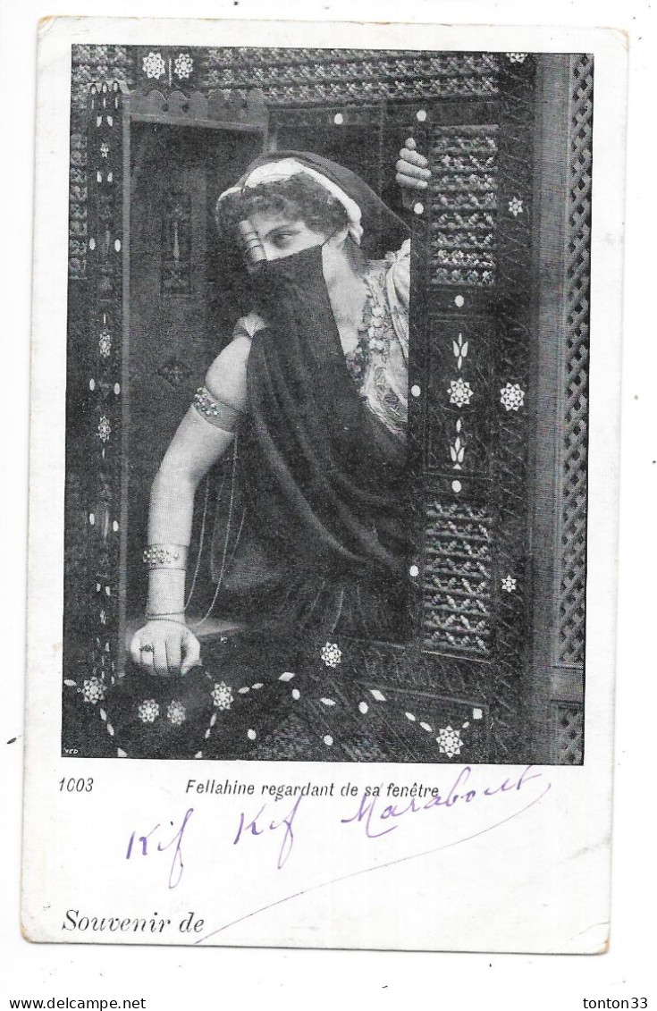 EGYPTE - CPA DOS SIMPLE De 1905 - FELLAHINE Regardant De Sa Fenetre - TOUL 7 - - Persons