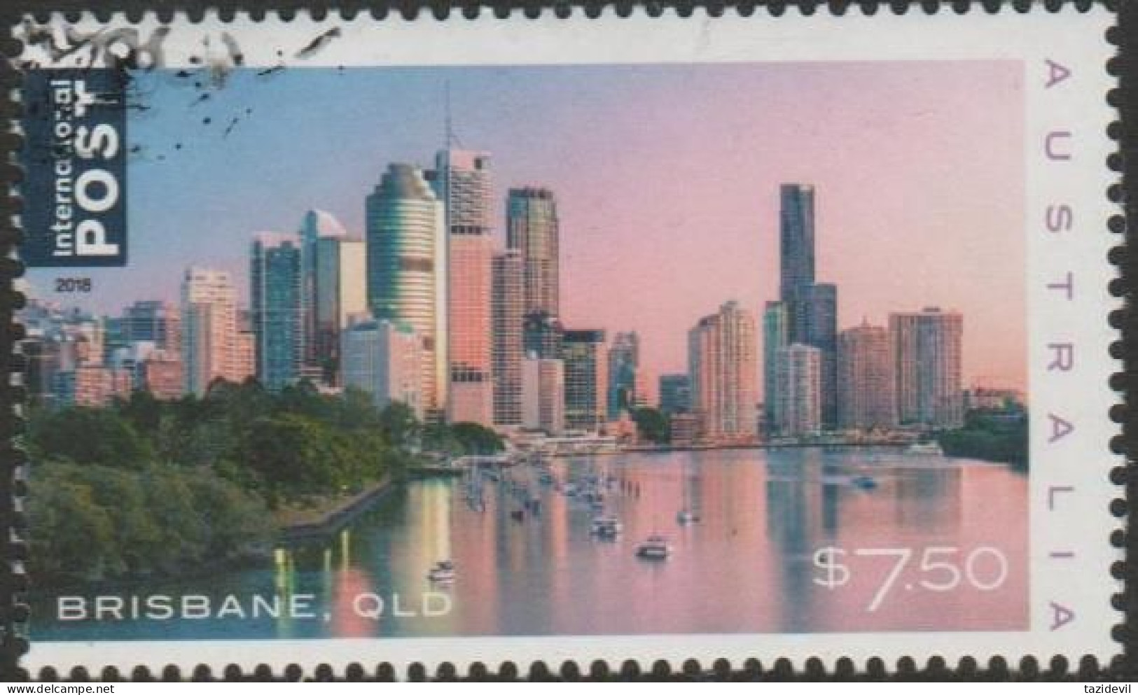 AUSTRALIA - USED 2018 $7.50 Beautiful Cities, International - Brisbane, Queensland - Usados