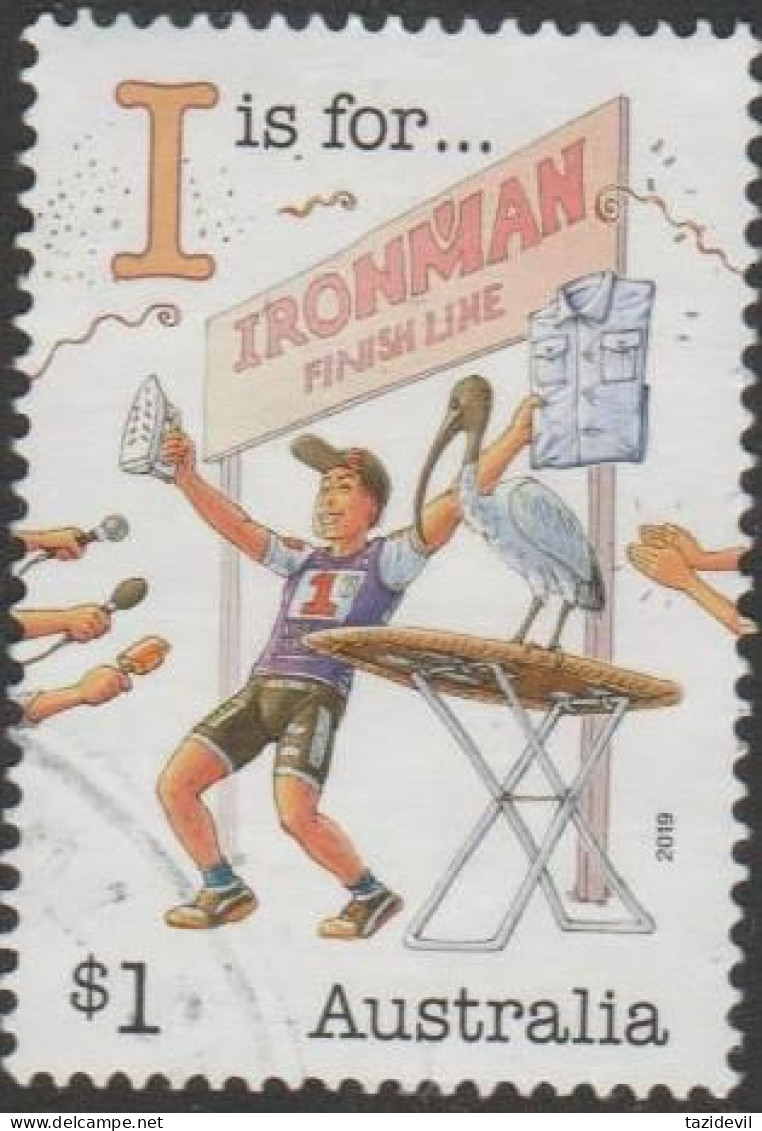 AUSTRALIA - USED 2019 $1.00 Fair Dinkum Aussie Alphabet - "I" Is For Ironman, Ironing Board - Usati