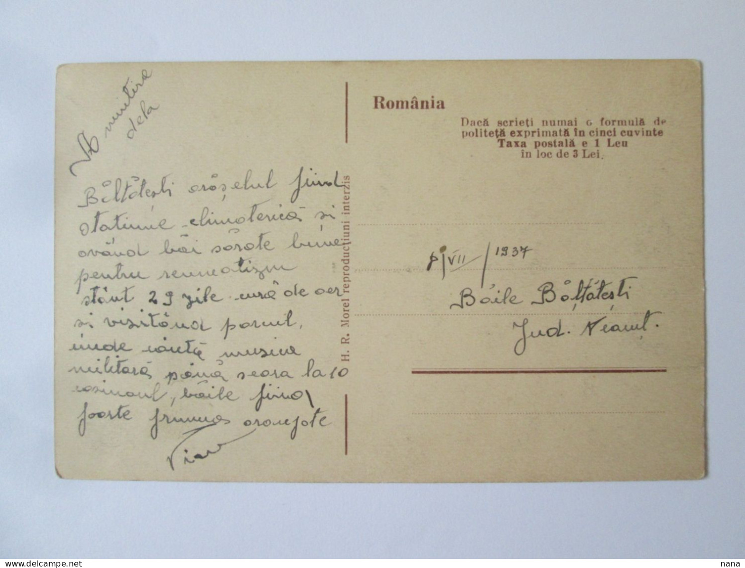 Romania-Băile Băltățești(Neamț):Multivue C.p.ecrit En 1937/Multiview Postcard Written In 1937 - Roemenië