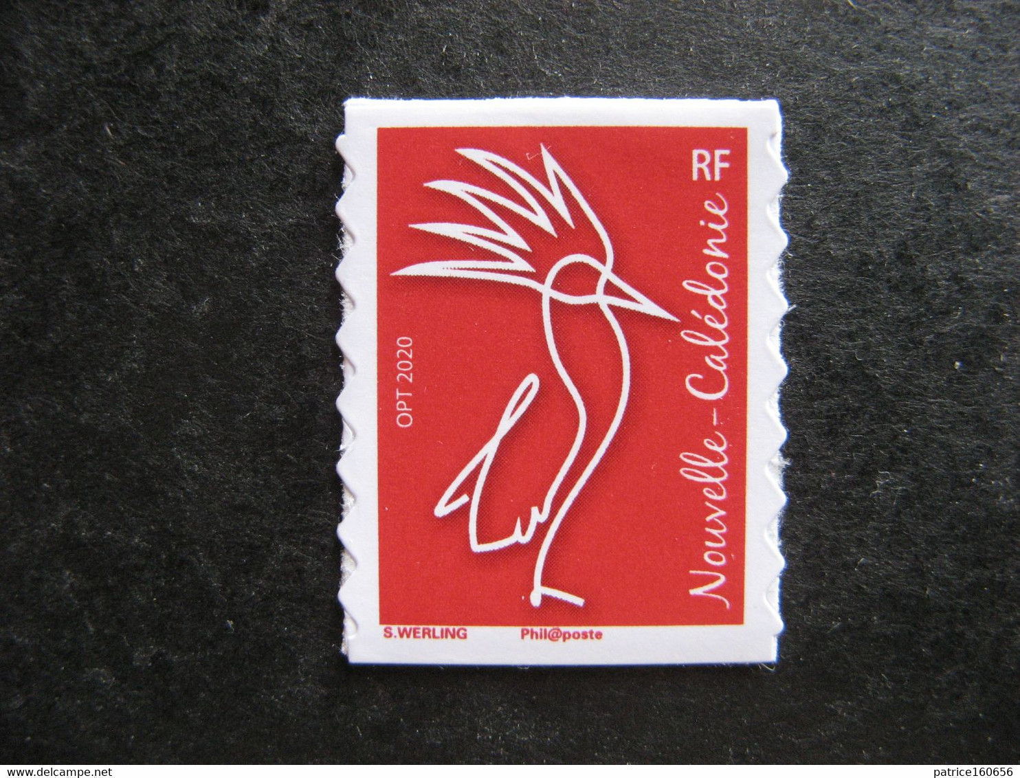 Nouvelle-Calédonie: TB N° 1402, Cagou Autoadhésif Rouge Année 2020, Neuf XX . - Unused Stamps