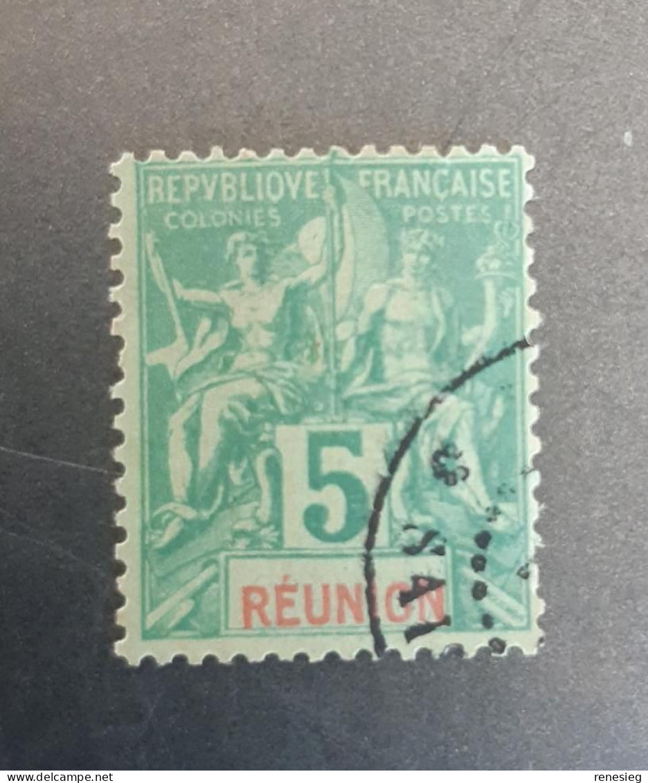 Réunion 1892 5c Yvert 35 - Usados
