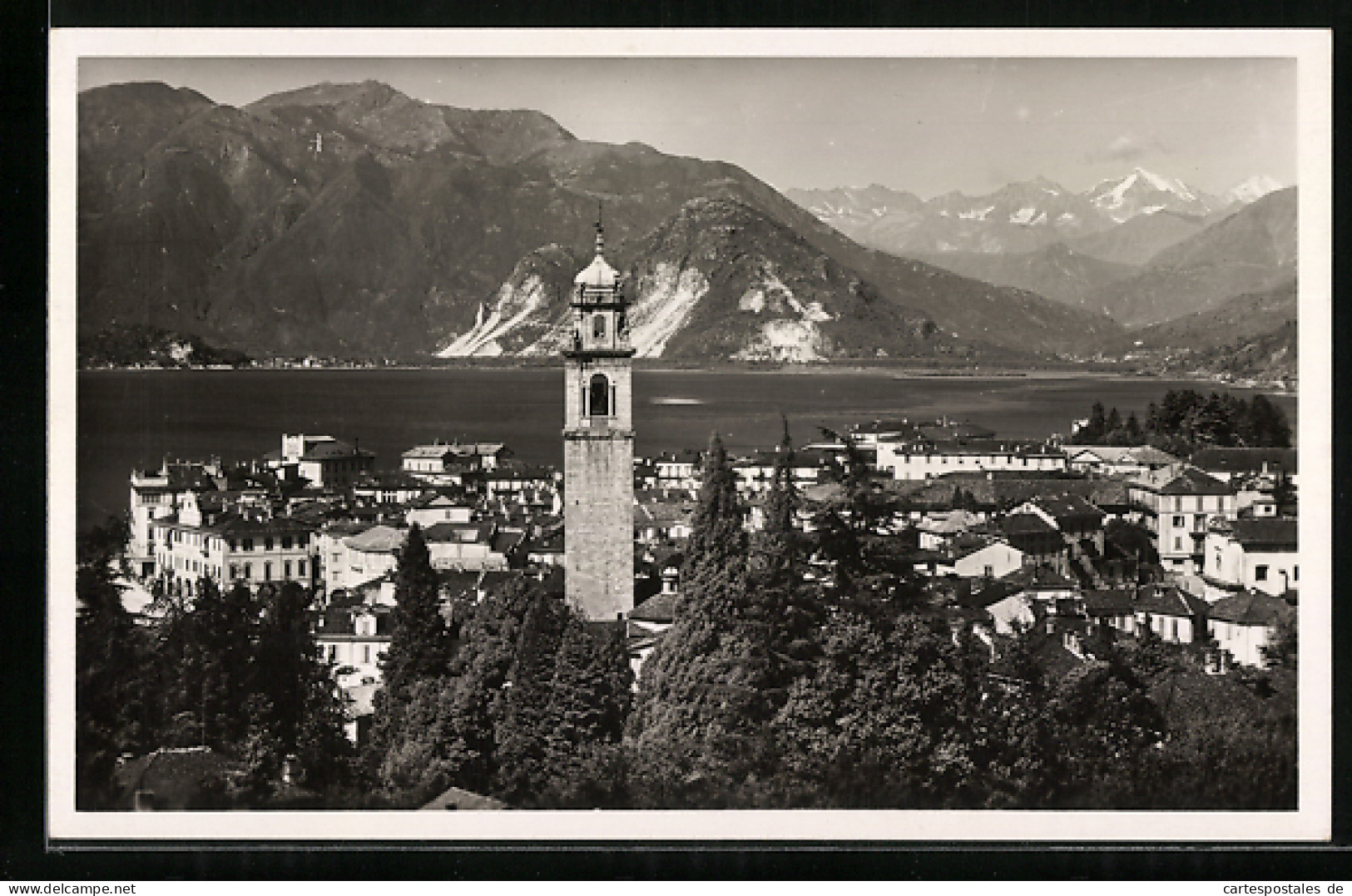 Cartolina Pallanza, Lago Maggiore, Ortsansicht Mit Kirchturm  - Other & Unclassified