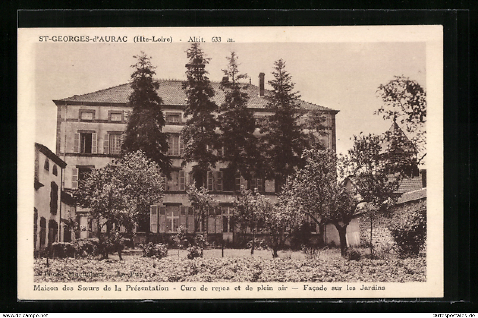 CPA St-Georges-D`Aurac, Maison Des Soeurs De La Presentation, Facade Sur Les Jardins  - Other & Unclassified