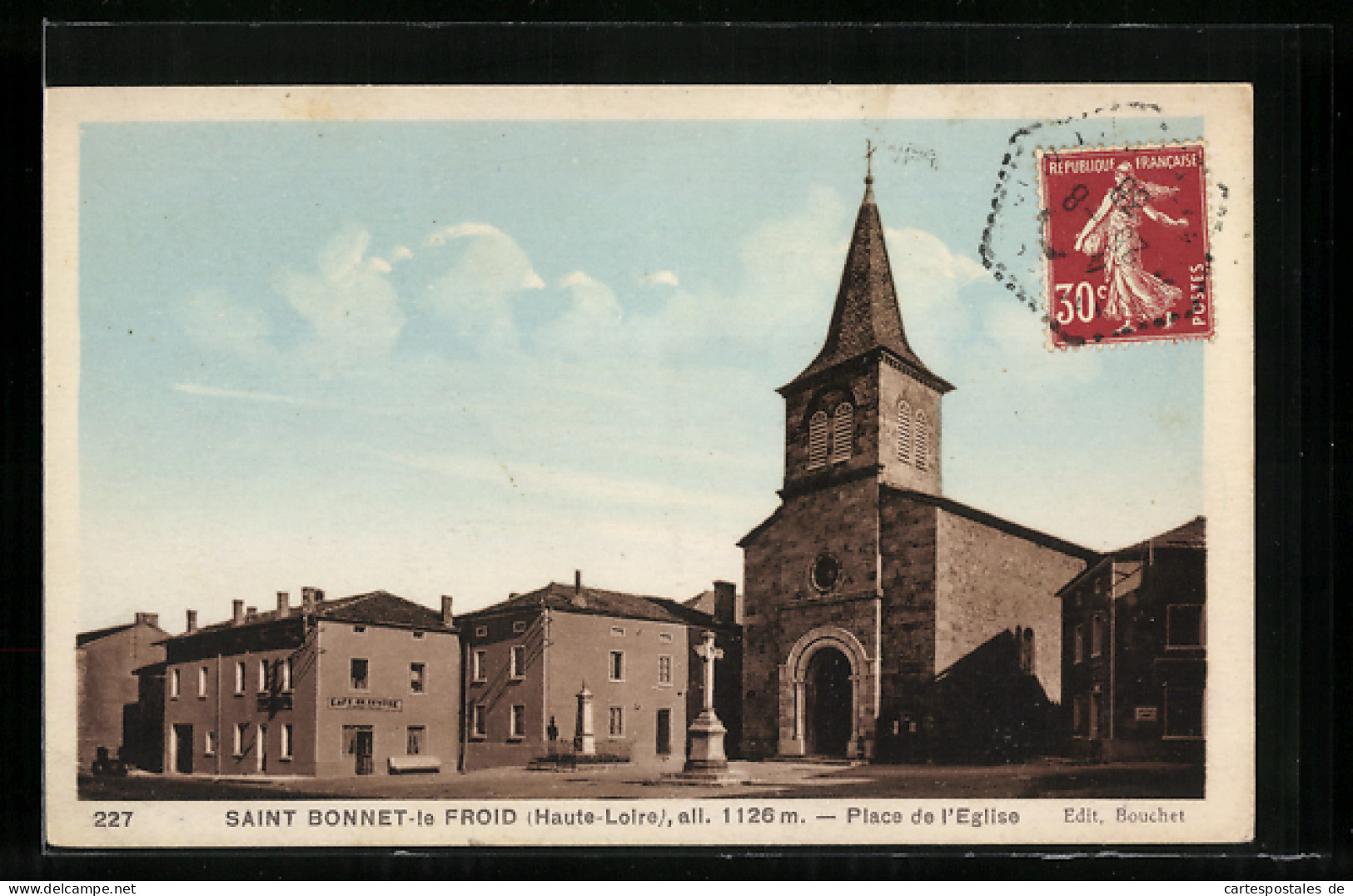 CPA Saint Bonnet-le-Froid, Place De L`Eglise  - Sonstige & Ohne Zuordnung