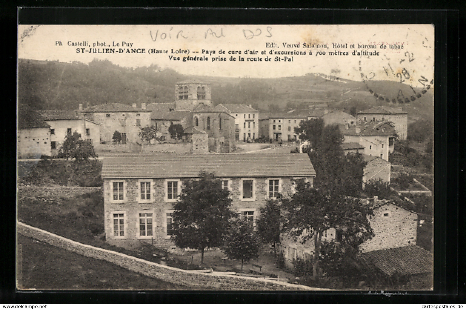 CPA Saint-Julien-D`Ance, Vue Generale Prise De La Route De St-Pal  - Other & Unclassified