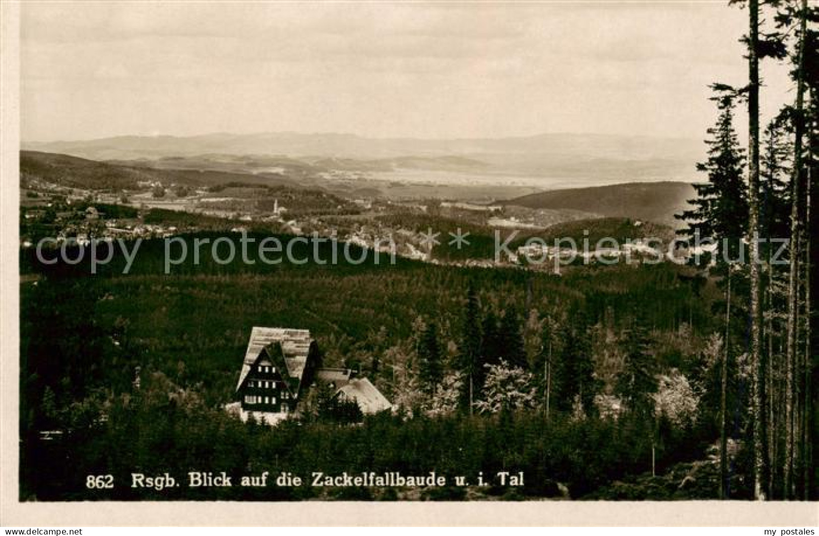 73818881 Ober-Schreiberhau Szklarska Poreba Riesengebirge PL Blick Auf Die Zacke - Pologne