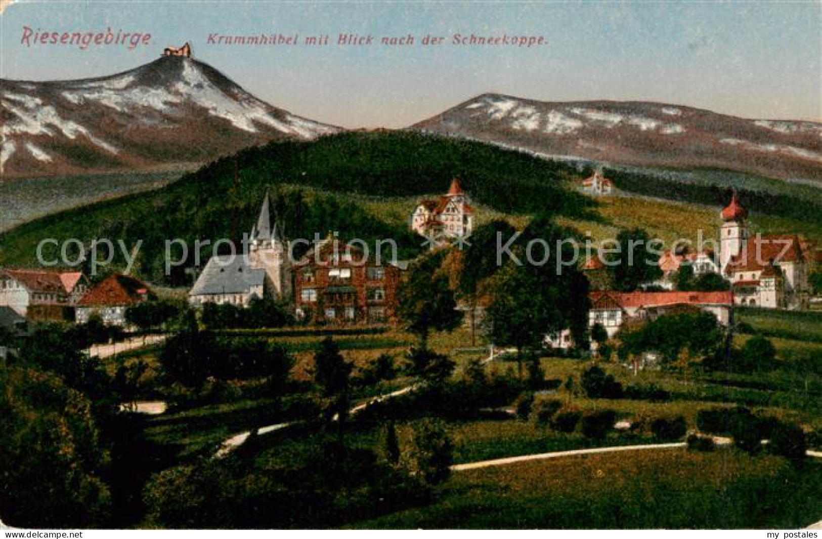 73818880 Krummhuebel Karpacz Riesengebirge PL Panorama Mit Blick Nach Der Schnee - Pologne