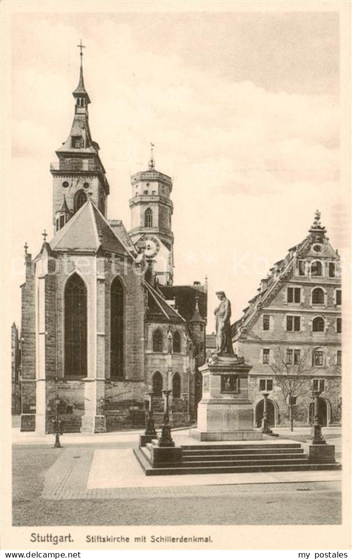 73818769 Stuttgart Stiftskirche Mit Schillerdenkmal Stuttgart - Stuttgart