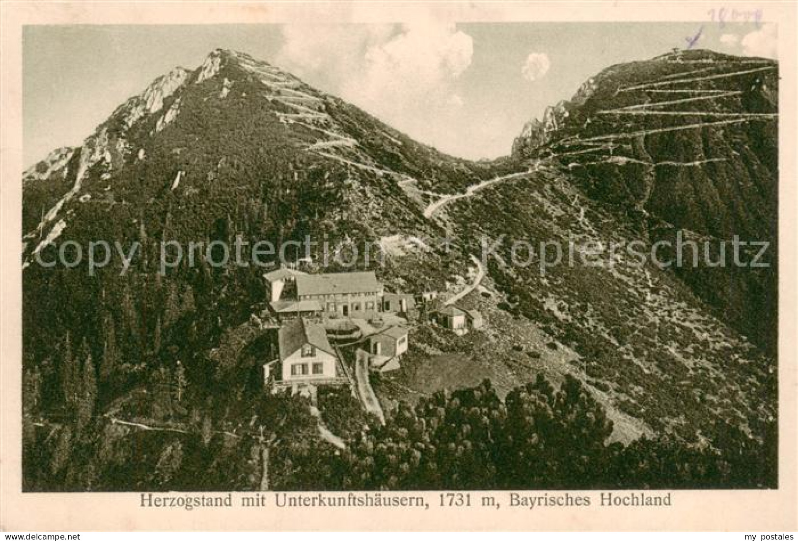 73818764 Herzogstand 1738m Kochel See Oberbayern Fliegeraufnahme Mit Unterkunfts - Altri & Non Classificati