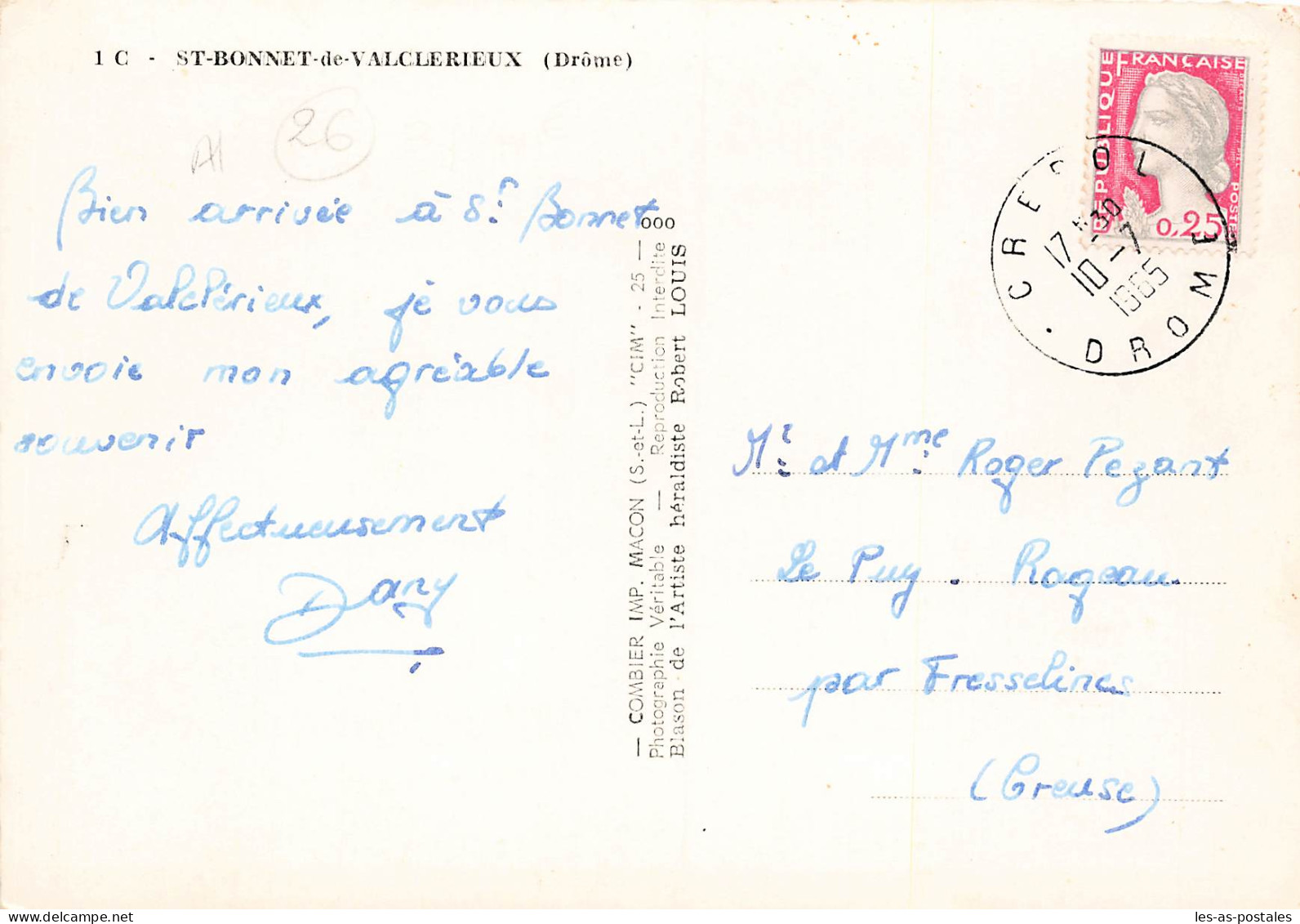 26 SAINT BONNET DE VALCLERIEUX - Other & Unclassified