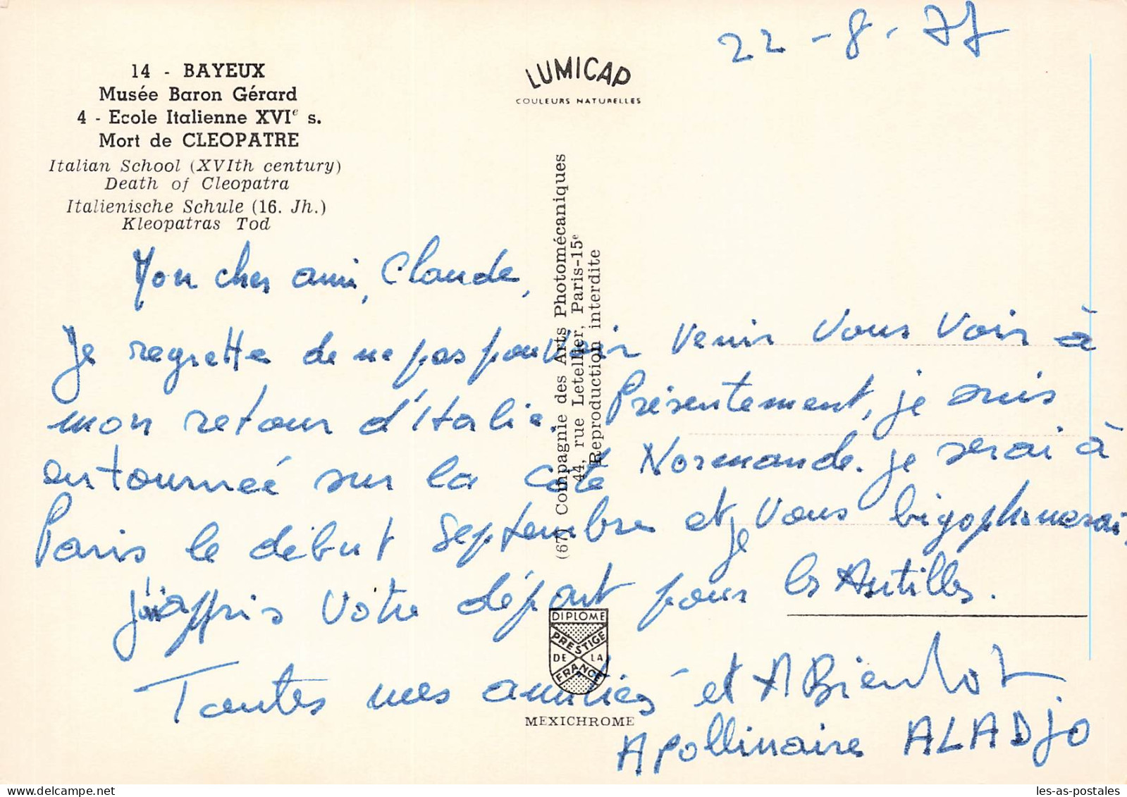 14 BAYEUX MUSEE BARON GERARD - Bayeux