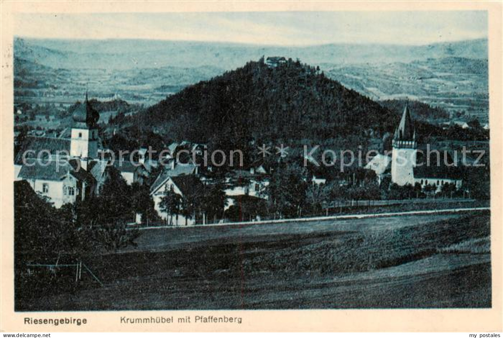 73818648 Krummhuebel Karpacz Riesengebirge PL Panorama Mit Pfaffenberg  - Pologne