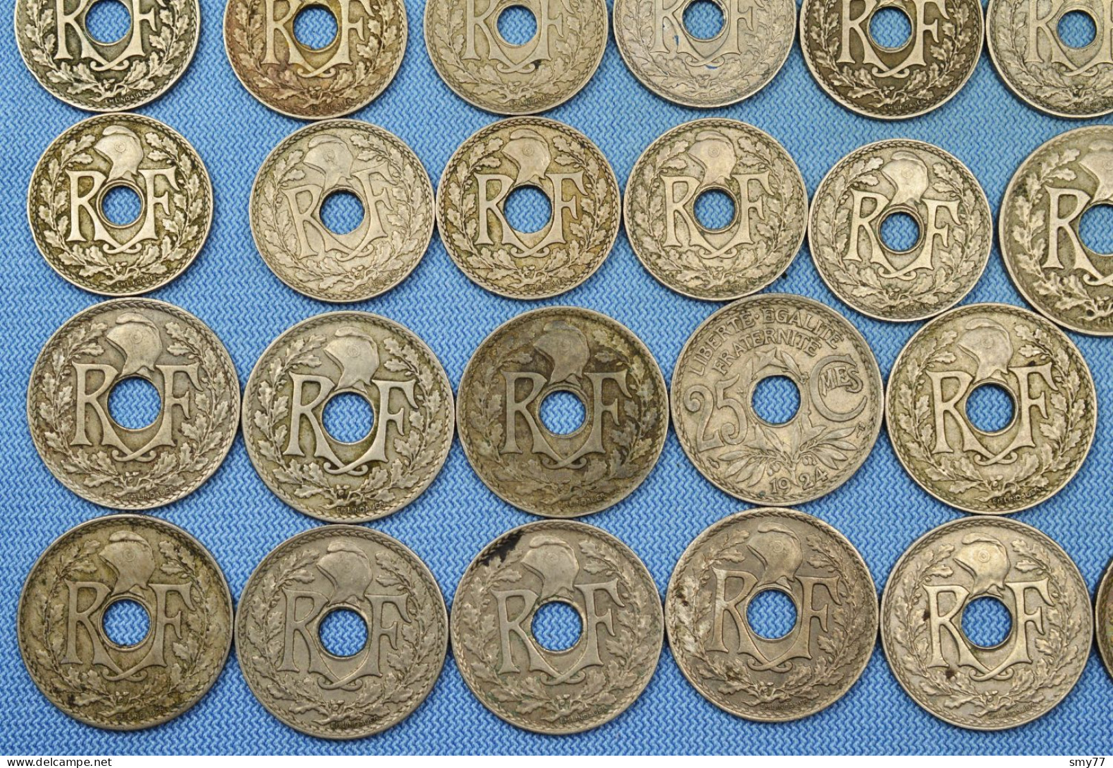 France • Lot Lindauer 62x • All different • 5 10 25 centimes • See details and pictures • mostly in high grade • [24-680