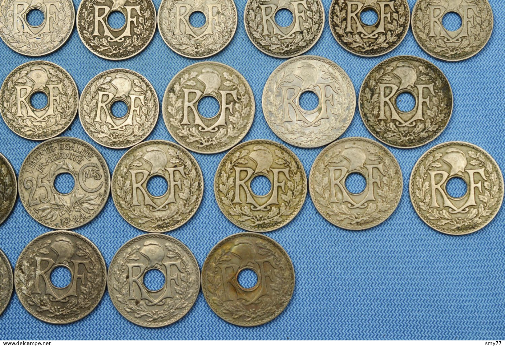 France • Lot Lindauer 62x • All different • 5 10 25 centimes • See details and pictures • mostly in high grade • [24-680