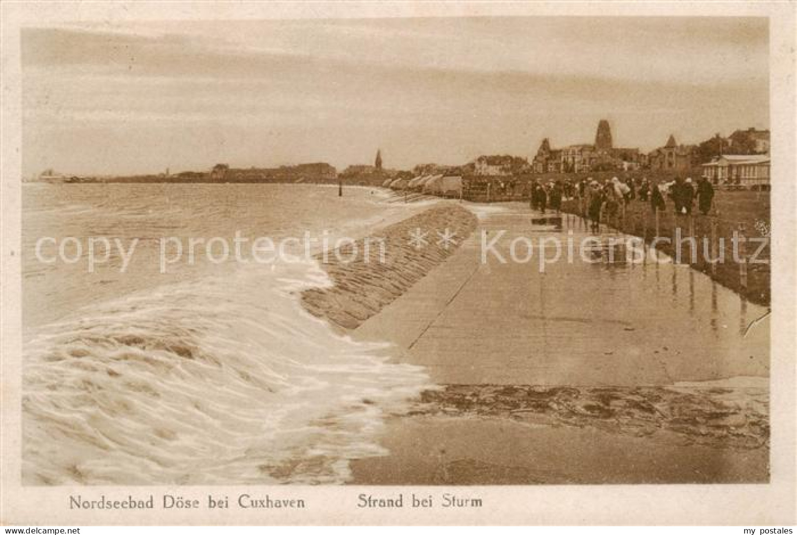 73818561 Doese Strand Bei Sturm Doese - Cuxhaven